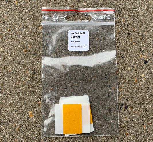 Ekstra - Dobbeltklæber til lamelholder, 4 stk.