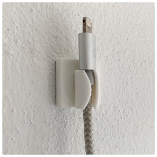 Ledningsholder m/klæber, 3pk